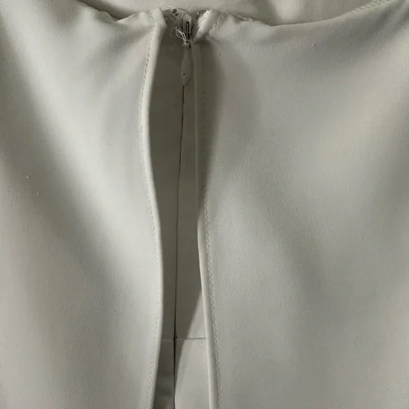 Elegant White Strapless Wide Leg Jumpsuit - Picture 3 of 5